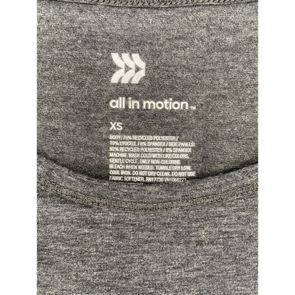 All In Motion Activewear Tee T-Shirt Womens Size XS Top Gray Mesh Sides NEW - Picture 8 of 11